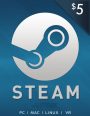 Steam Wallet 5 USD Game Card Image