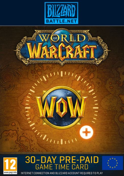 Карта оплаты wow 30 дней