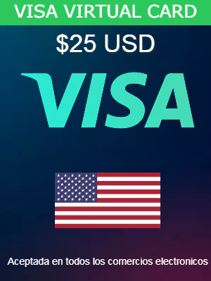 Visa Virtual Gift Card 25 USD